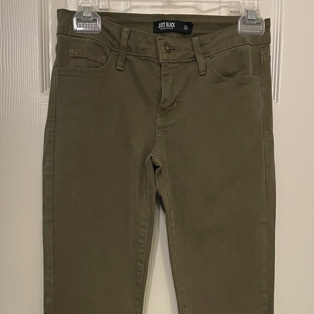 Just black Green Skinny Jeans size 26